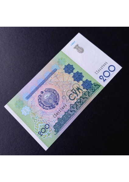 1997 Özbekistan 200 Som Çil Eski Yabancı Kağıt Para modelleri