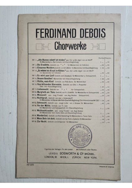 Osmanlı Pera Yazılı Nota Kitabı Orijinal. 8 Sayfa Orijinal Osmanlı Dönemine Ait Temiz Nadir Nota