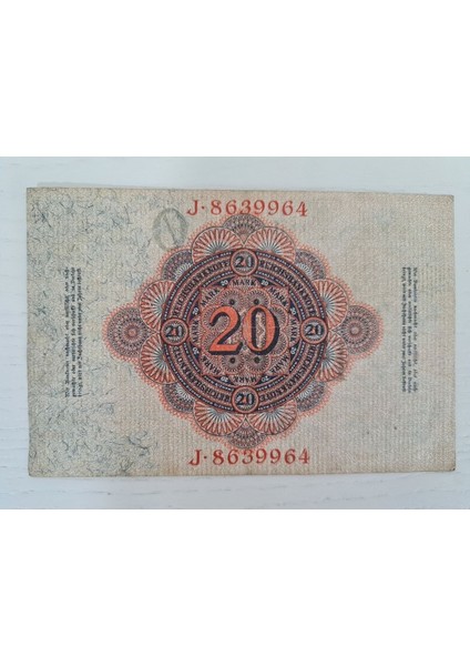 1914 Alman Mark , Alman 20 Mark , Eski Alman Parası