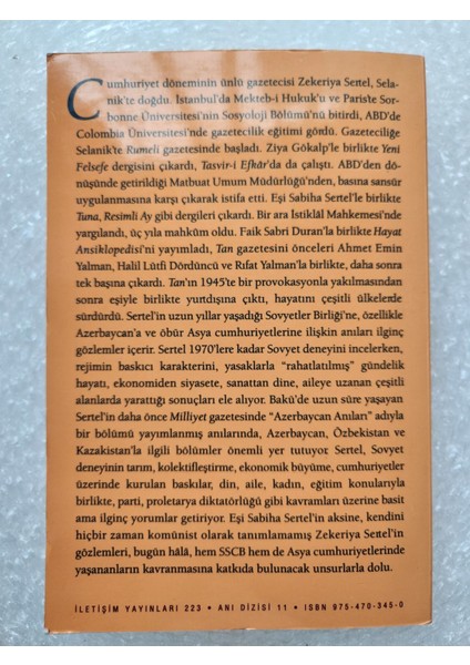 Zekeriya Sertel Olduğu Gibi Kitap. Çok Temiz fiyatları