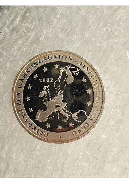 Alman Nadir Euroya Geçiş Hatıra Madalya 3.5cm Çap. Tertemiz Durumda Nadir ve Ağır Bir