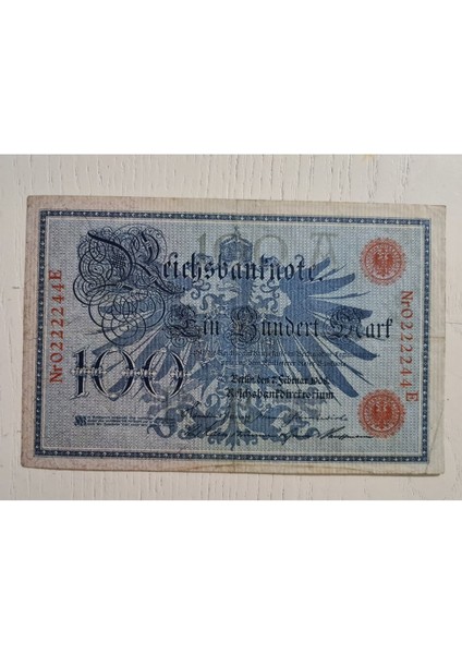 1908 Alman 100 Mark Banknot Temiz fiyatları