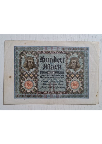 1920 Alman Mark Banknot Temiz, Orijinal Dönemine Ait