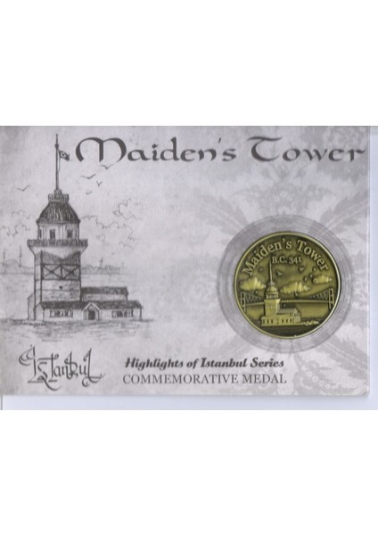 Kız Kulesi Istanbul Hatıra Madalyon Çil Portföyünde Koleksiyon Görseldeki Ürün / 647