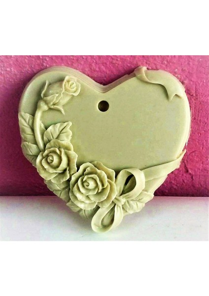 Delikli Kalp Gül Kabartma Çiçek Silikon Kalıp K-117