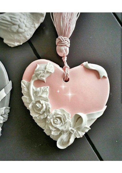 Delikli Kalp Gül Kabartma Çiçek Silikon Kalıp K-117 modelleri