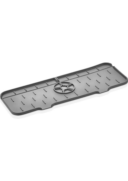 Oluklu Silikon Lavabo Musluk Matı - Gri fiyatları