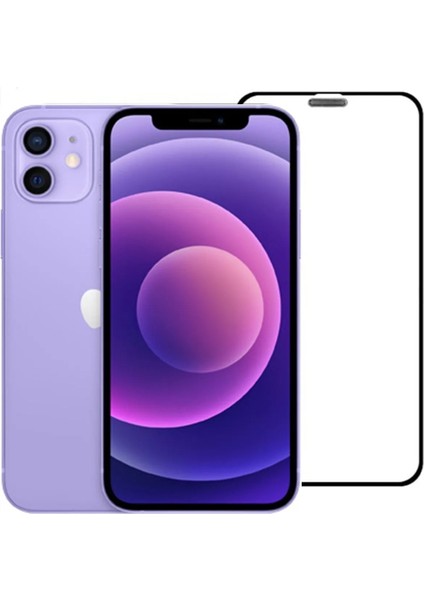Apple iPhone 12-12 Pro Uyumlu 3D Anti-Statik Tam Kaplayan 9h Cam Ekran Koruyucu