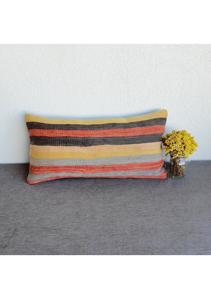 El Dokuma Kilim Kırlent Kılıfı 30X60 cm