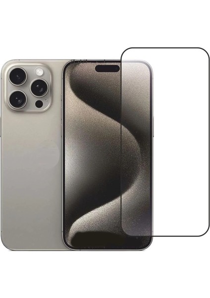 Iphone 15 Pro Max Uyumlu 3D Anti-Statik Tam Kaplayan 9h Cam Ekran Koruyucu