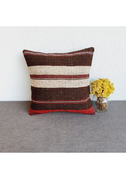 El Dokuma Kilim Kırlent Kılıfı 40X40 cm