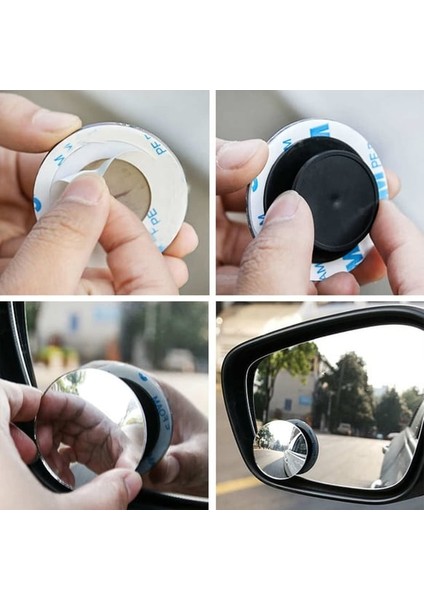 Yuvarlak Çerçevesiz Gerçek Cam Ultra Ince Kör Nokta Aynası 360 Derece