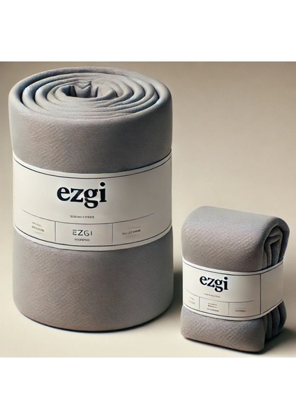 Çift Kişilik Gri Ranforce Dokuma Lastikli Çarşaf ve Yastık Kılıfı 160 x 200+30'AR cm Köşe Yüksekliği