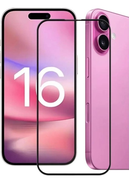 Iphone 16 Uyumlu 3D Anti-Statik Tam Kaplayan 9h Cam Ekran Koruyucu