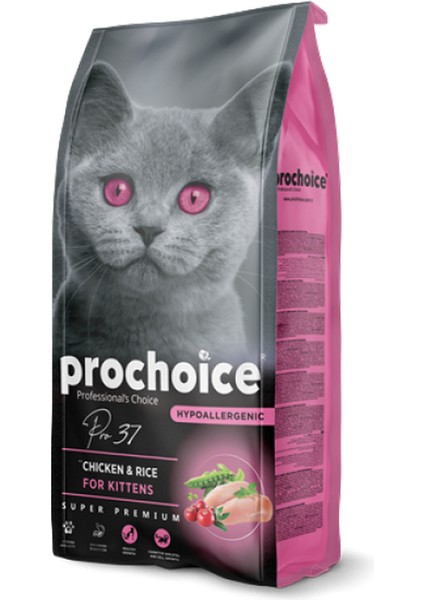Prochoice 15 kg Yavru Kediler Için, Hipoalerjenik, Tavuk Etli ve Pirinçli Kuru Mama 11