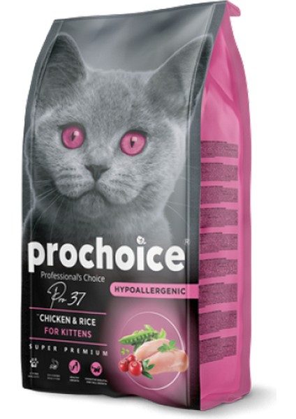 Prochoice 2 kg Yavru Kediler Için, Hipoalerjenik, Tavuk Etli ve Pirinçli Kuru Mama 11