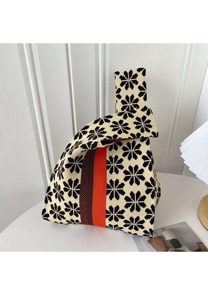Etnik Desenli Triko Poşet Kadın El Çantası fiyatları