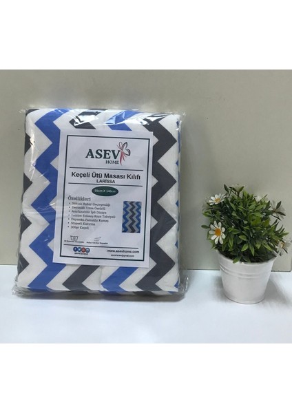 Ütü Masası Kılıfı Büyük Boy İpli Stoperli Keçeli Kılıfı Örtüsü Bezi 55 x 140 cm Larissa