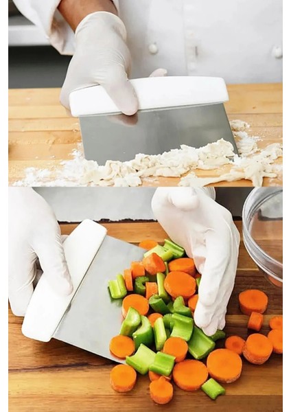 Plastik Saplı Çelik Spatula Hamur Kesici Paslanmaz Metal Spatula - Hamur Şekillendirici ( 1 Adet ) modelleri