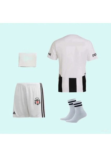 Beşiktaş.1 Iç Saha 24/25 Sezon Çubuklu Çocuk Forma Takımı 4 Parça