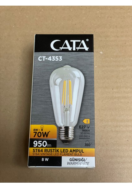 4353 Uzun Fılamentli Led Ampul 8w Günışığı