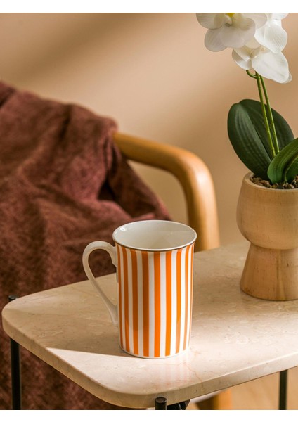 Lcw Home Çizgi Desenli Seramik Kupa 280 ml