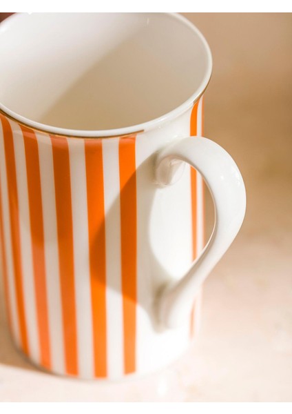 Lcw Home Çizgi Desenli Seramik Kupa 280 ml