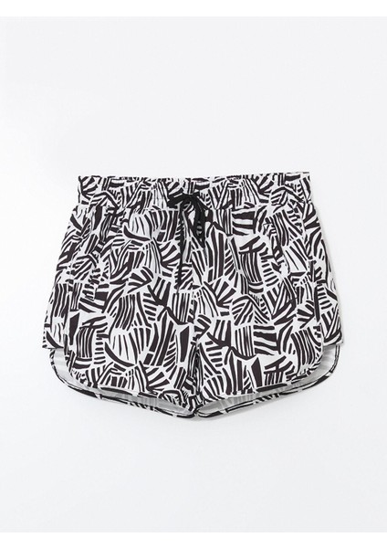 Lcw Dream Beli Lastikli Desenli Kadın Deniz Şortu