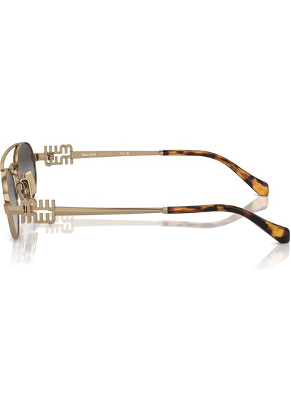 OMU54ZS-70E5D1 Kadın Güneş Gözlüğü Metal Gold Çerçeve Oval Cam modelleri