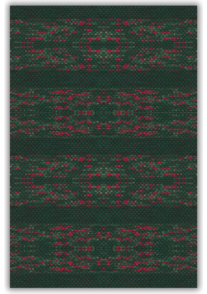 Yeşil Pamuk Kilim Görünümlü Halı Dijital Baskılı Halı Dokuma Tabanlı Kaymaz Oturma Odası Halısı fiyatları