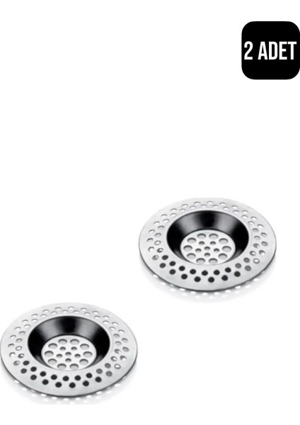 (2 Adet ) Paslanmaz Çelik Uzun Ömürlü Geniş Delikli Lavabo Süzgeci / Lavabo Evye