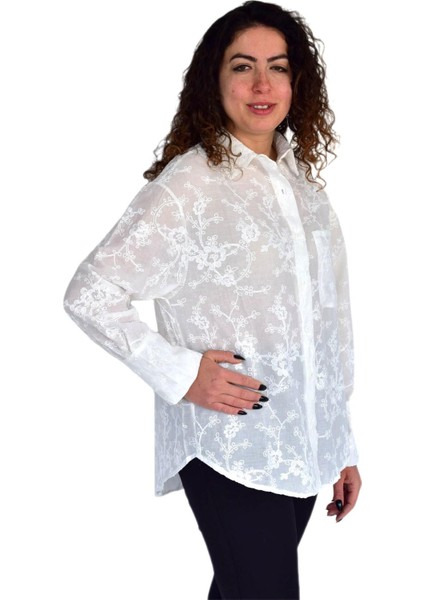 Kadın Yazlık Otantik Çiçekli Gömlek BGL-ST04249 modelleri