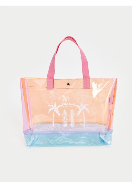 Lcw Accessorıes Baskılı Kız Çocuk Plaj Çantası
