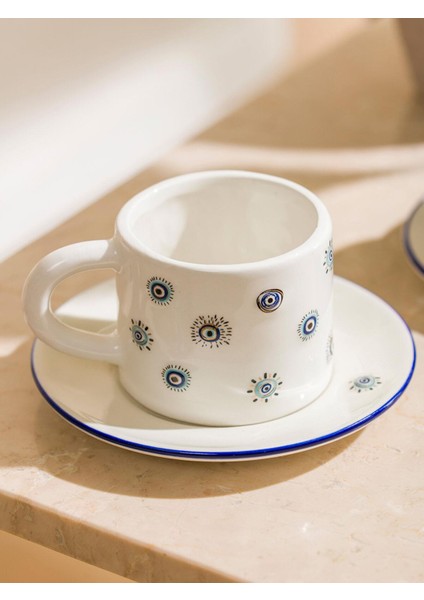 Lcw Home Göz Baskılı 2 Kişilik Porselen Kahve Fincan Takım 100 ml