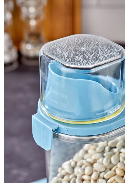 Sızdırmaz Kapaklı Erzak Saklama Kabı - Ölçekli Un Bakliyat Kabı Mutfak Düzenleyici Kavanoz 1,8 Lt modelleri