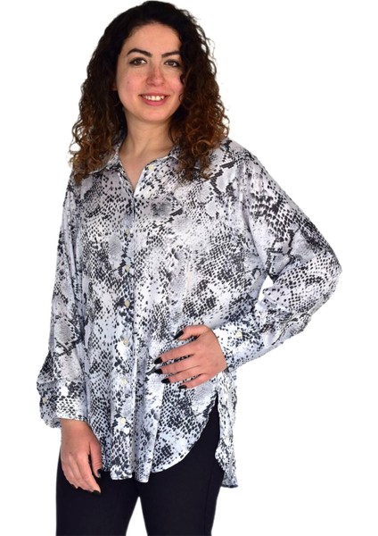 Kadın Leopar Desen Şifon Gömlek BGL-ST04235 fiyatları