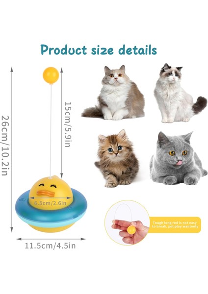 360° Dönen Kedi Oyuncağı – Ördek Şekilli İnteraktif Atıştırmalık Dispenseri, Kedi Eğitici Oyuncak fiyatları