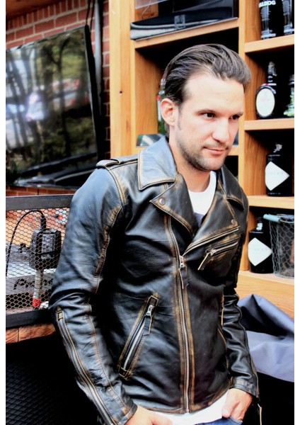 Prof Model Biker Motorcu Eskitme Spor Mont Uzun Kolllu