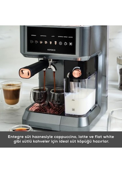 Mycaffe Barista S10 Entegre Süt Hazneli Otomatik Espresso Latte ve Cappuccino Mak. Copper indirimleri