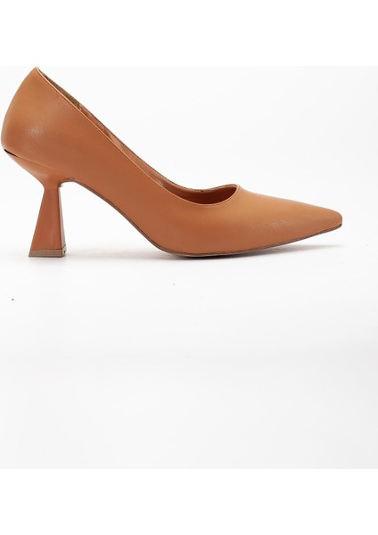 Cilt Ince Topuk Camel Büyük Numara Kadın Ayakkabısı Topuklu Stiletto modelleri