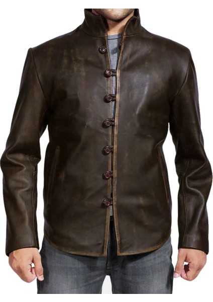 Prof Model Rönesans Zamanı Uzun Ceket Eskitmeli Askılı Düğme Kapamalı modelleri