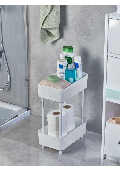 Iki Katlı Raf Çok Amaçlı 2 Katlı Evye Altı Düzenleyici Dolap Içi Tezgah Altı Banyo Mutfak Organizer