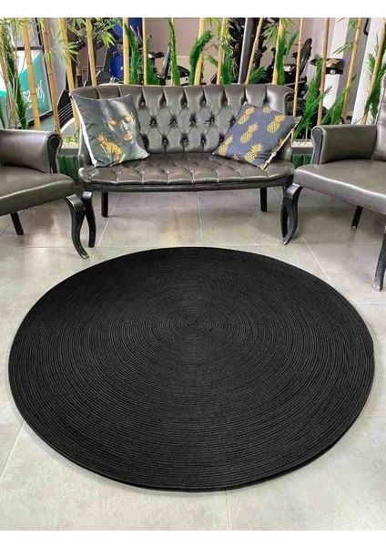 Hasır Jüt Iskandinav Bohem Tarz El Örmesi Kilim