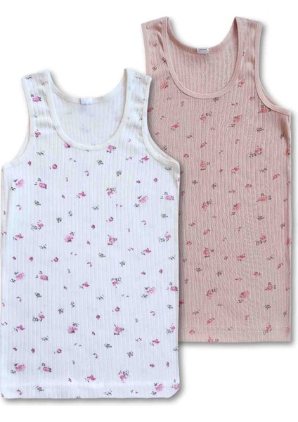 %100 Pamuklu Kız Çocuk Atlet Fanila Iç Çamaşır 6lı Set