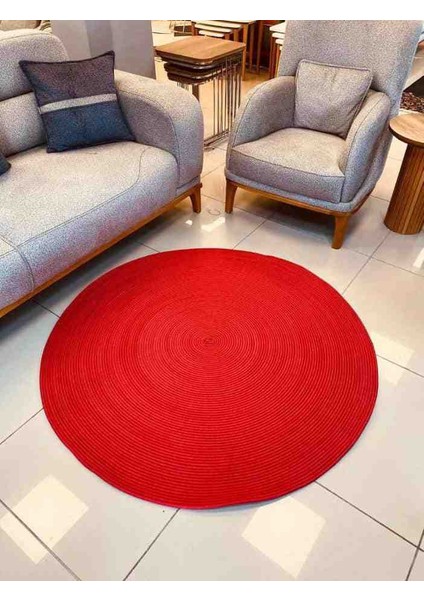 Hasır Jüt Iskandinav Bohem Tarz El Örmesi Kilim