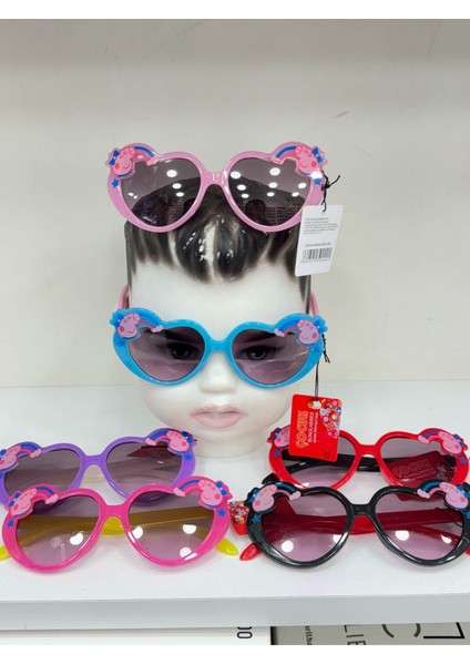 Unisex Yeni Model Kalp Gökkuşağı Figürlü Çocuk Gözlüğü