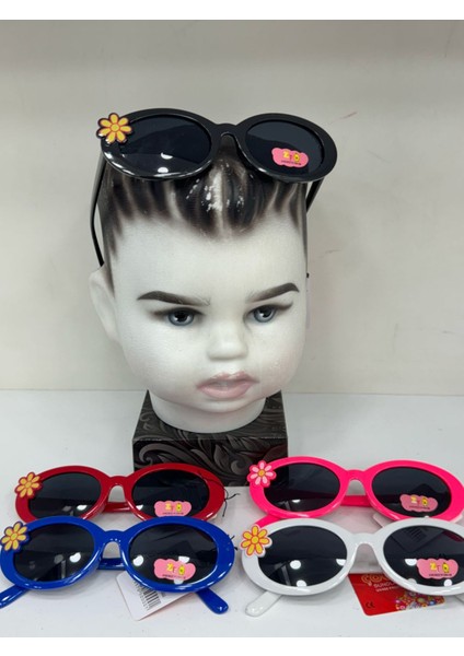 Yeni Model Oval Çiçek Figürlü Çocuk Gözlüğü