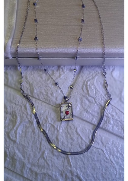 Çelik Kalp Tarot Kolye modelleri