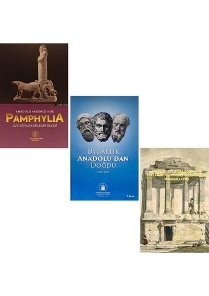 Fahri Işık Kitapları - 3 Kitap Set - Uygarlık Anadolu'dan Doğdu, Pamphylia, Eski Anadolu Tapınak Mezarları