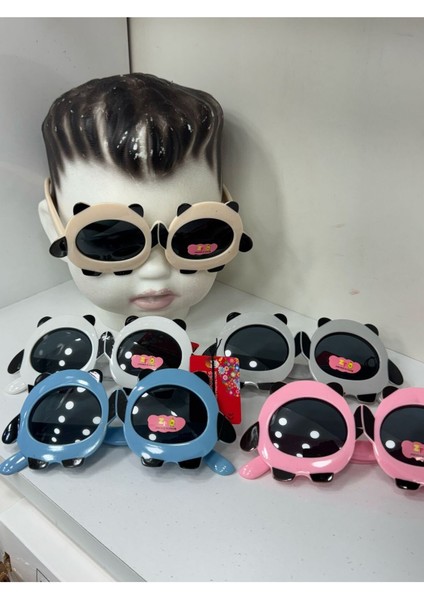 Unisex Yeni Model Karikatür Panda Figürlü Çocuk Gözlüğü